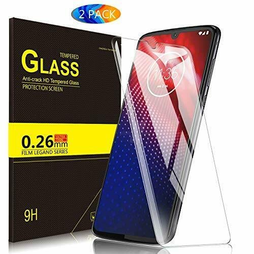 Moto Z4 Screen Protector 9H Hardness HD Clear Easy Bubble Free Clear 2 Pack
