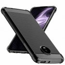Moto Z4 Case Shockproof Carbon Fiber Anti-Scratches TPU Gel Slim Fit Black