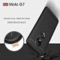 Moto G7 Case Slim Thin Carbon Fiber Scratch Resistant Shock Absorption Black
