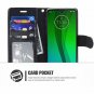 Moto G7 Case Motorola G7 Plus Case Premium PU Leather Wallet Flip Black New
