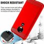 Moto G7 Power Case Soft Slim Shockproof Anti-Fingerprint Full Protective Red