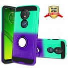 Moto G7 Power Moto G7 Supra Case with HD Screen Protector With Ring Mint Purple