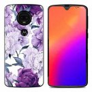 Moto G7 Case Full Body Shock Absorbing Anti-Scratch Heavy Duty Purple Flower