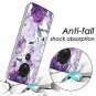 Moto G7 Case Full Body Shock Absorbing Anti-Scratch Heavy Duty Purple Flower