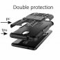 Nokia 3.1 Case Double-Layer Hybrid Shock Resistant Armor with Kickstand Black
