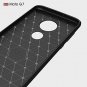 Moto G7 Case Lightweight Slim Soft Carbon Fiber TPU Cover Shockproof Black