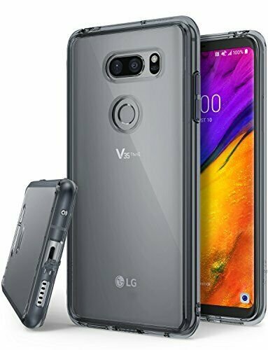 LG V35 Case, LG V35 ThinQ Case Crystal Clear Lightweight Transparent TPU Black