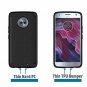 Moto X4 Case Cover Shock-Absorption Anti-Fingerprint Non Slip Ligthweigth Black