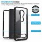 Moto Z4 Cases Shockproof Clear Bumper Built-in Screen Protector Cover Black