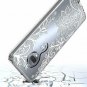 Moto G7 Case TPU Grip Bumper and Clear Flower Transparent Hard PC Clear Flower