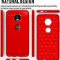 Moto Z4 Play Case Soft Slim Shockproof TPU Anti-Fingerprint Full Protective Red