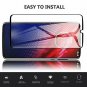 Moto Z4 Screen Protector Bubble Free Tempered Glass 9H Hardness HD Clear Black