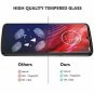Moto Z4 Screen Protector Bubble Free Tempered Glass 9H Hardness HD Clear Black
