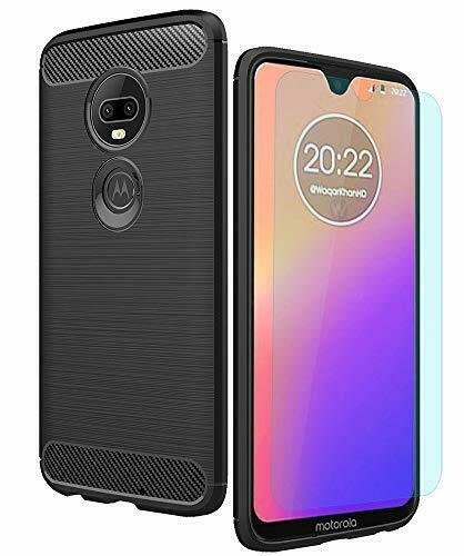 Moto G7 Case Moto G7 Plus Case with HD Screen Protector Frosted Shield Black