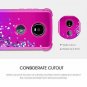 Moto Z4 Case Liquid Floating Quicksand Bling Sparkle Shockproof Pink Purple