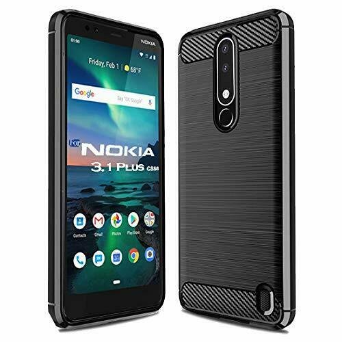 Nokia 3.1 Plus Case US Version TPU Shock Absorption Raised Bezel Black New