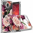 Moto Z4 Play Case for Girls Pattern Flower Shock-Absorption TPU Purple Flower