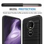 Moto Z4 Case Shock-Absorption Slim Fit Flexible TPU Case Brushed Texture Black