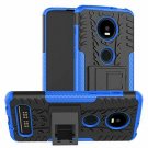 Moto Z4 Case Shockproof Tough Rugged Dual Layer Protective Case Hybrid Blue