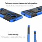 Moto Z4 Case Shockproof Tough Rugged Dual Layer Protective Case Hybrid Blue