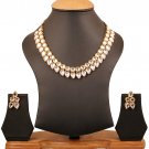 NUHA Fashion Jewellery Gold Plated Necklace Set with Earrings for Women and Girls