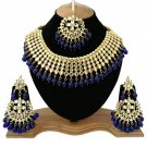 NUHA Fashion Jewellery Gold Plated Necklace Set with Earrings & Tikka for Women and Girls