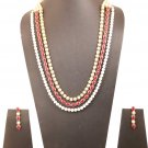 NUHA Fashion Jewellery Gold Plated Necklace Set with Earrings for Women and Girls