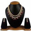 NUHA Fashion Jewellery Gold Plated Necklace Set with Earrings for Women and Girls