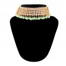 NUHA Fashion Jewellery Gold Plated Necklace Set with Earrings & Tikka for Women and Girls