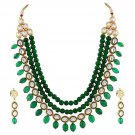 NUHA Fashion Jewellery Gold Plated Necklace Set with Earrings for Women and Girls