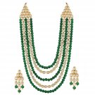 NUHA Fashion Jewellery Gold Plated Necklace Set with Earrings for Women and Girls