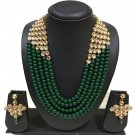 NUHA Fashion Jewellery Gold Plated Necklace Set with Earrings for Women and Girls