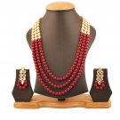 NUHA Fashion Jewellery Gold Plated Necklace Set with Earrings for Women and Girls