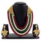 NUHA Fashion Jewellery Gold Plated Necklace Set with Earrings for Women and Girls