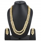 NUHA Fashion Jewellery Gold Plated Necklace Set with Earrings for Women and Girls