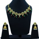NUHA Fashion Jewellery Gold Plated Necklace Set with Earrings for Women and Girls