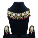 NUHA Fashion Jewellery Gold Plated Necklace Set with Earrings for Women and Girls