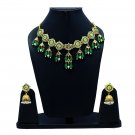 NUHA Fashion Jewellery Gold Plated Necklace Set with Earrings for Women and Girls