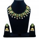NUHA Fashion Jewellery Gold Plated Necklace Set with Earrings for Women and Girls
