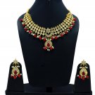 NUHA Fashion Jewellery Gold Plated Necklace Set with Earrings for Women and Girls