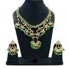 NUHA Fashion Jewellery Gold Plated Necklace Set with Earrings for Women and Girls
