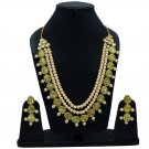 NUHA Fashion Jewellery Gold Plated Necklace Set with Earrings for Women and Girls
