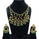NUHA Fashion Jewellery Gold Plated Necklace Set with Earrings for Women and Girls