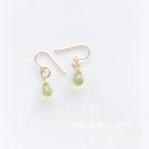 Peridot simple earrings (14Kgf)