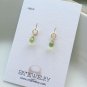 Peridot simple earrings (14Kgf)