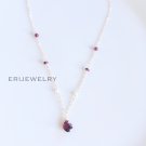Garnet bohemian necklace (14Kgf)