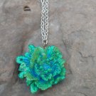 Blue Rose pendant necklace