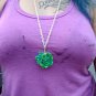 Blue Rose pendant necklace