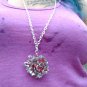 Red rose pendant necklace