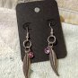 Southwestern Concho Earrings 925 Sterling Silver With Feather Dangles